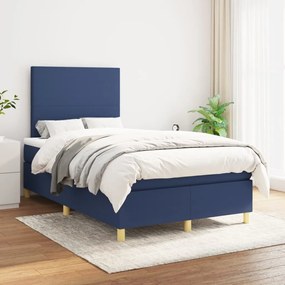 Giroletto A Molle Con Materasso Blu 120x200 Cm İn Tessuto /