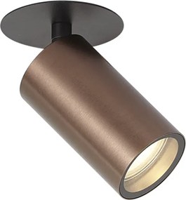 Faretto da incasso moderno bronzo scuro GU10 50mm IP44 - Chels