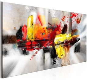 Quadro  Hit and Sunk  Colore Rosso, Dimensioni e Misure 120x60