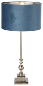 Lampada Da Scrivania Contemporanea Whitby Metallo Cromo Tessuto Cromo 1 Luce E27