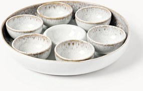 Set di 7 ciotole per salse fatte a mano con ciotola da portata Danza