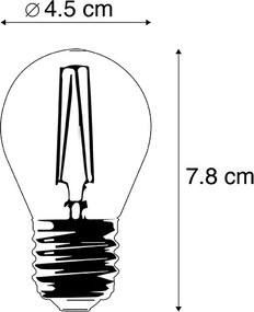 Set di 5 lampadine LED dimmerabili E27 P45 Goldline 3,5W 330lm 2100K