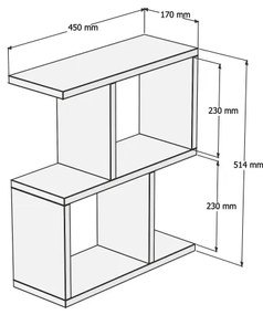 Tavolino d'appoggio CROS, finitura marmo beige