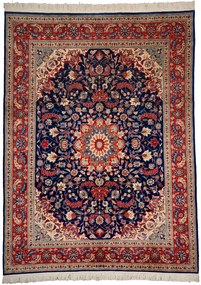 Isfahan Tappeto 370 x 270 Rosa (Cina) Annodato A Mano