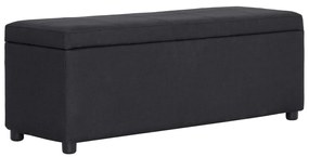 Panca Con Vano Portaoggetti 116 Cm Nera İn Poliestere /