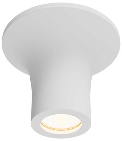 Plafoniera LED GU10 e GU5.3 in Gesso Pitturabile Rotonda Ø167x130mm