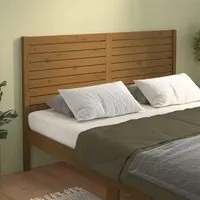 Testiera per Letto Miele 126x4x100 cm in Legno Massello di Pino 819013