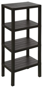 Scaffale Da Bagno Salvaspazio 100 Cm Quattro Ripiani Feridras "Woody" Nero