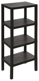 Scaffale Da Bagno Salvaspazio 100 Cm Quattro Ripiani Feridras "Woody" Nero