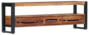 Mobile Porta Tv 140x30x45 Cm İn Legno Massello Di Acacia /