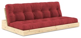 Divano letto in velluto rosso 196 cm Base - Karup Design