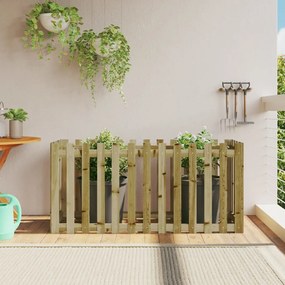 Fioriera Da Giardino Recinzione 150x50x70cm İn Pino Impregnato /