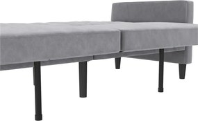 Divano grigio chiaro in velluto 207 cm Presley - Støraa