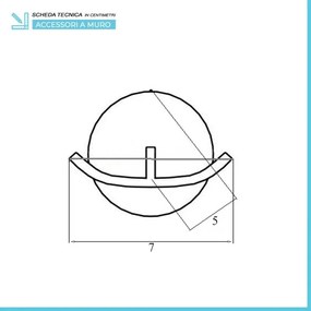 Set accessori a muro 6 pezzi in acciaio cromato e viti incluse Bora