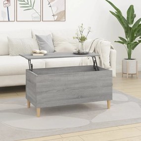 Tavolino salotto grigio sonoma 90x44,5x45 cm legno multistrato