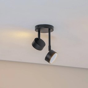 SIGMA Faretto da soffitto Nemo, 21 cm, a 2 luci, nero, orientabile, GX53