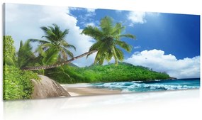 Stampa su tela – Spiaggia stupenda sull'isola delle Seychelles