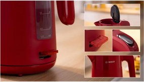 Bosch - bollitore elettrico 1,7 l 2400 w rosso - TWK2M164