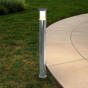 Paletto Solare 80cm in Acciaio Inox con Sensore Movimento e Picchetto Colore  Bianco Naturale 4.000K