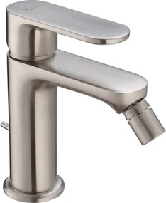 Rubinetto per bidet getto laminare cristallino PLANO HUBER nichel spazzolato satinato