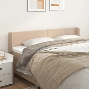 Testiera Ad Orecchio Cappuccino 163x16x78/88 Cm İn Similpelle /