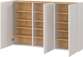 Armadietto color crema con effetto rovere 138x87x25 cm Libbiano – Germania