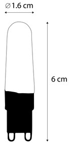 Set di 5 Lampada a filamento LED G9 2,5W 240lm 2300K
