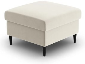 Poggiapiedi beige con rivestimento in velluto Kyoto – Cosmopolitan Design