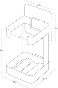 Supporto per apparecchiature per la cura della pelle in metallo nero Film Hook - YAMAZAKI