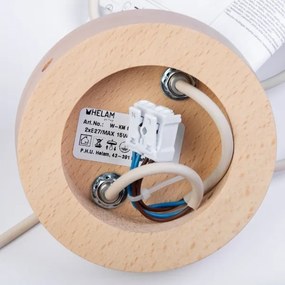 Lampadario a cavo WOODSTOCK 2xE27/15W/230V legno/crema