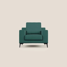 Prestige poltroncina moderna in microfibra smacchiabile T11 petrolio