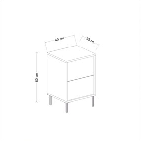 Comodino IMAJ 60x40 cm antracite