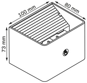 Applique a LED con sensore MIRI LED/2,5W/3,7V 3000-6400K 4000 mAh bianco