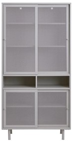 Armadietto grigio in metallo con porte scorrevoli 90x180x40 cm Veep – Unique Furniture