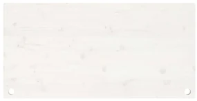 Piano scrivania bianco 100x50x2,5 cm in legno massello di pino