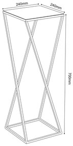 Portafiori  70x24 cm nero