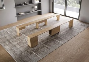 Seduta allungabile fino a 300 cm per tavolo consolle ELIA Quercia