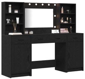 Set da trucco 3 pezzi  in legno ingegnerizzato nero
