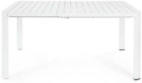 Tavolo allungabile KIPLIN in alluminio bianco 149×97 cm &#8211; 149×149 cm