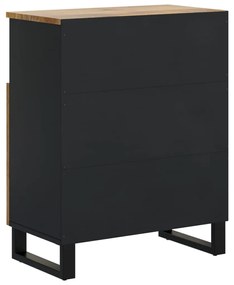 Credenza con 2 ante 60x33x75 cm in legno massello di mango