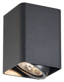 Faretto da superficie di design nero GU10 70mm orientabile e inclinabile - Vox
