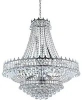 Lampadario Classico Versailles Acciaio Cromo Vetro 13 Luci E14