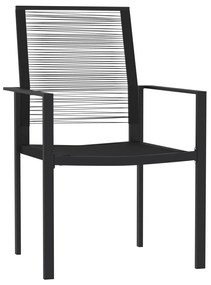 Set da pranzo da giardino 7 pz nero