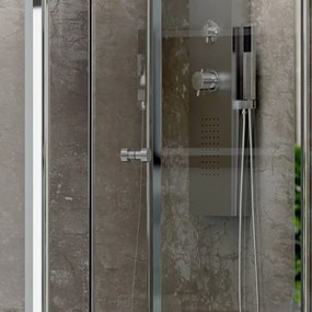 Cabina doccia 90x90cm apertura a libro modello KM4000S - KAMALU
