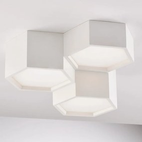 Plafoniera LED design Vortex, bianco35 cm, luce con 3 temperature di colore, 4582 lumen INTEC