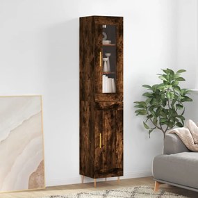 Credenza Rovere Fumo 34,5x34x180 Cm İn Legno Multistrato /