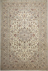 Kashan Tappeto 240x360 Beige (Iran) Annodato A Mano