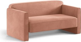 Divano rosa con rivestimento in velluto 140 cm Abby – Micadoni