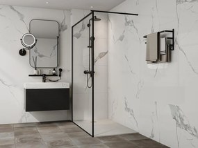 Piatto per doccia da posare o da a incasso 140 x 80 cm in Resina con sifone Bianco - MIRNOSA
