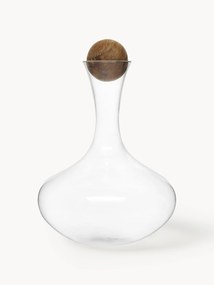 Decanter in vetro soffiato con tappo in legno Eden, 2 L